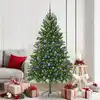 Image de vidaXL Sapin de Noël avec 300 LED avec support Vert 180 cm PE