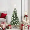 Image de vidaXL Sapin de Noël avec 150 LED avec support Vert 120 cm PVC
