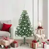 Image de vidaXL Sapin de Noël avec 150 LED avec support Vert 150 cm PVC