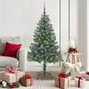 Image de vidaXL Sapin de Noël avec 150 LED avec support Vert 150 cm PVC