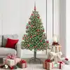 Image de vidaXL Sapin de Noël avec 300 LED avec support Vert 180 cm PVC