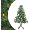 Image de vidaXL Sapin de Noël avec 300 LED avec support Vert 180 cm PVC, Sapin de Noël moderne, ornement festif artificiel, déco intérieure, lumières LED chaleureuses, affichage minimaliste