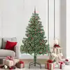 Image de vidaXL Sapin de Noël avec 300 LED avec support Vert 210 cm PVC