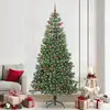 Image de vidaXL Sapin de Noël avec 300 LED avec support Vert 240 cm PVC