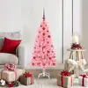Image de vidaXL Sapin de Noël avec 150 LED avec support Rose 120 cm PVC