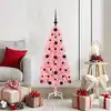 Image de vidaXL Sapin de Noël avec 150 LED avec support Rose 120 cm PVC