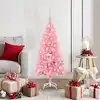 Image de vidaXL Sapin de Noël avec 150 LED avec support Rose 120 cm PVC