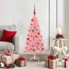 Image de vidaXL Sapin de Noël Rose 120 cm PVC