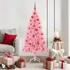 Image de vidaXL Sapin de Noël avec 150 LED avec support Rose 150 cm PVC