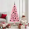 Image de vidaXL Sapin de Noël avec 150 LED avec support Rose 150 cm PVC