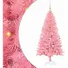 Image de vidaXL Sapin de Noël avec 150 LED avec support Rose 150 cm PVC