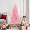 Image de vidaXL Sapin de Noël avec 150 LED avec support Rose 150 cm PVC
