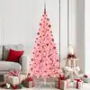 Image de vidaXL Sapin de Noël avec 300 LED avec support Rose 180 cm PVC