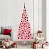 Image de vidaXL Sapin de Noël avec 300 LED avec support Rose 180 cm PVC