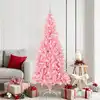 Image de vidaXL Sapin de Noël avec 300 LED avec support Rose 180 cm PVC