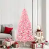 Image de vidaXL Sapin de Noël Rose 180 cm PVC