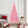Image de vidaXL Sapin de Noël avec 300 LED avec support Rose 180 cm PVC