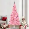 Image de vidaXL Sapin de Noël avec 300 LED avec support Rose 210 cm PVC