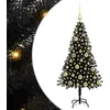 Image de vidaXL Sapin de Noël Noir 120 cm PVC