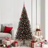 Image de vidaXL Sapin de Noël avec 300 LED avec support Noir 180 cm PVC