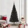 Image de vidaXL Sapin de Noël avec 300 LED avec support Noir 180 cm PVC