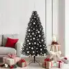 Image de vidaXL Sapin de Noël avec 300 LED avec support Noir 180 cm PVC