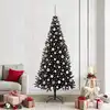 Image de vidaXL Sapin de Noël avec 300 LED avec support Noir 210 cm PVC