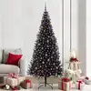 Image de vidaXL Sapin de Noël avec 300 LED avec support Noir 210 cm PVC