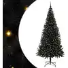 Image de vidaXL Sapin de Noël avec 300 LED avec support Noir 240 cm PVC
