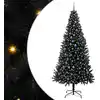 Image de vidaXL Sapin de Noël avec 300 LED avec support Noir 240 cm PVC