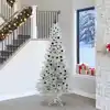 Image de vidaXL Sapin de Noël avec 300 LED avec support Argent 240 cm PET