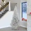 Image de vidaXL Sapin de Noël avec 300 LED avec support Argent 240 cm PET