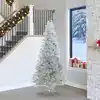 Image de vidaXL Sapin de Noël avec 300 LED avec support Argent 240 cm PET