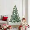 Image de vidaXL Sapin de Noël artificiel avec 300 LED Vert 180 cm PVC et Acier