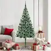 Image de vidaXL Sapin de Noël artificiel avec 300 LED Vert 180 cm PVC et Acier