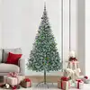 Image de vidaXL Sapin de Noël artificiel avec 300 LED Vert 210 cm PVC et Acier
