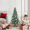 Image de vidaXL Sapin de Noël artificiel pré-éclairé Vert 120 cm PVC et métal