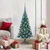 Image de vidaXL Sapin de Noël artificiel pré-éclairé Vert 120 cm PVC et métal