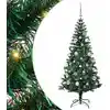 Image de vidaXL Sapin de Noël artificiel pré-éclairé Vert 150 cm PVC et métal