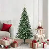 Image de vidaXL Sapin de Noël artificiel pré-éclairé Vert 150 cm PVC et métal