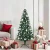Image de vidaXL Sapin de Noël artificiel pré-éclairé Vert 150 cm PVC et métal
