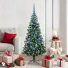 Image de vidaXL Sapin de Noël artificiel pré-éclairé Vert 150 cm PVC et métal