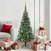 Image de vidaXL Sapin de Noël artificiel pré-éclairé Vert 150 cm PVC et métal
