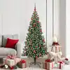 Image de vidaXL Sapin de Noël artificiel pré-éclairé Vert 180 cm PVC et métal