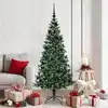 Image de vidaXL Sapin de Noël artificiel pré-éclairé Vert 180 cm PVC et métal