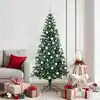 Image de vidaXL Sapin de Noël artificiel pré-éclairé Vert 180 cm PVC et métal