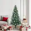 Image de vidaXL Sapin de Noël artificiel pré-éclairé Vert 180 cm PVC et métal