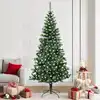 Image de vidaXL Sapin de Noël artificiel pré-éclairé Vert 210 cm PVC et métal