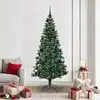 Image de vidaXL Sapin de Noël artificiel pré-éclairé Vert 210 cm PVC et métal