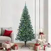 Image de vidaXL Sapin de Noël artificiel pré-éclairé Vert 210 cm PVC et métal